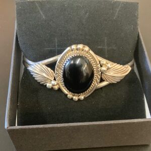 Elegant Silver and Black Women's Bracelet